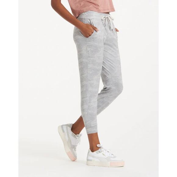 VUORI Performance Jogger Pale Heather Camo Mid Rise Cropped Drawstring Women's M - Picture 7 of 8